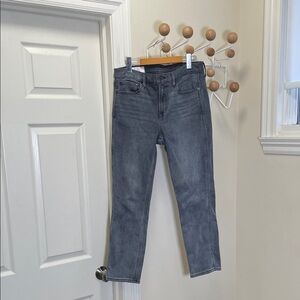 GAP - Vintage Slim Mid Rise Denim Jeans - Grey Light Wash Black - 30 or 10